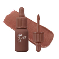 Peripera Ink the Velvet Lip Tint | High Pigment Color, Longwear, Weightless, Not Animal Tested, Gluten-Free, Paraben-Free | Soft and Smooth Application | Lightweight Lip Tint (023 Nutty Nude)