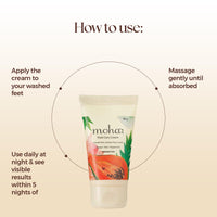 Moha Herbal Moisture Lotion 200 ml & Foot Cream Papaya 50 gm for For Rough Dry skin and Cracked Heel | Combo Pack of 2