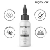 PROTOUCH Advanced Biotin&Collagen Hair Growth Serum With Redensyl,Anagain,Procapil,And Onion Extract For Men&Women - Promotes Hair Growth,Controls Hair Fall - All Hair Types (Pack Of 2)