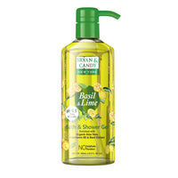 Bryan & Candy Shower Gel with Aloe Vera. Gentle, Moisturizing Body Wash for Soft, Supple Skin (Basil & Lime Shower Gel, 500ml)