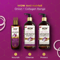 WOW Skin Science Red Onion Black Seed Oil Hair Conditioner with Red Onion Seed Oil Extract, Black Seed Oil & Hydrolyzed Wheat Protein - No Parabens, Mineral Oil, Silicones, Color & PEG - 500mL