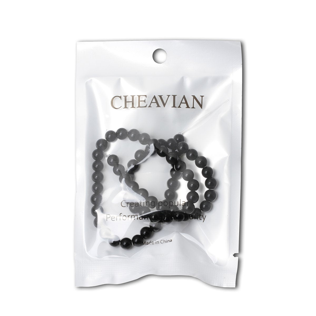 CHEAVIAN 60PCS 6mm Natural Black Obsidian Gemstone Round Loose Beads Crystal Energy Stone Healing Power for DIY Jewelry Making 1 Strand 15"