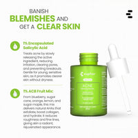 Euphor Acne Clearing Face Serum | Encapsulated Salicylic Acid, Natural AHA | enriched with Vitamin C, Niacinamide | Non-sticky, Non-greasy | Beginner-friendly Formulation for Young Adults and Teens | Acne Serum for Women and Men | 30 ml