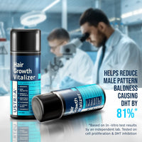 Ustraa Grow & Repair Kit - Hair Growth Vitalizer 100ml - With Redensyl, Saw Palmetto | Non-sticky & Intense Repair Shampoo - 250 ml | Fiber Restoration Technology | Helps Restore Hair Bonds | Keratin