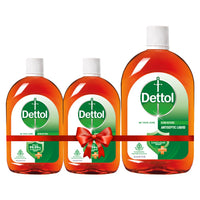 Dettol Antiseptic Disinfectant liquid 550ml Each (Pack of 2) and Dettol Antiseptic Disinfectant liquid 1000ml for First aid, Surface Cleaning and Personal Hygiene