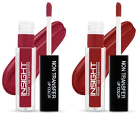 INSIGHT Non Transfer Matte Lip Color, 4Ml (22 Autumn) & Matte Lip Color, 4Ml (12 Red Room)