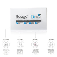 Raaga Professional De-Tan Pack | Tan Removal Cream with Kojic and Milk | Dermatologically Tested, Peroxide Free, Hydroquinone Free, Sulphate Free - 12g x 6 (72 gm) (Pack of 3)