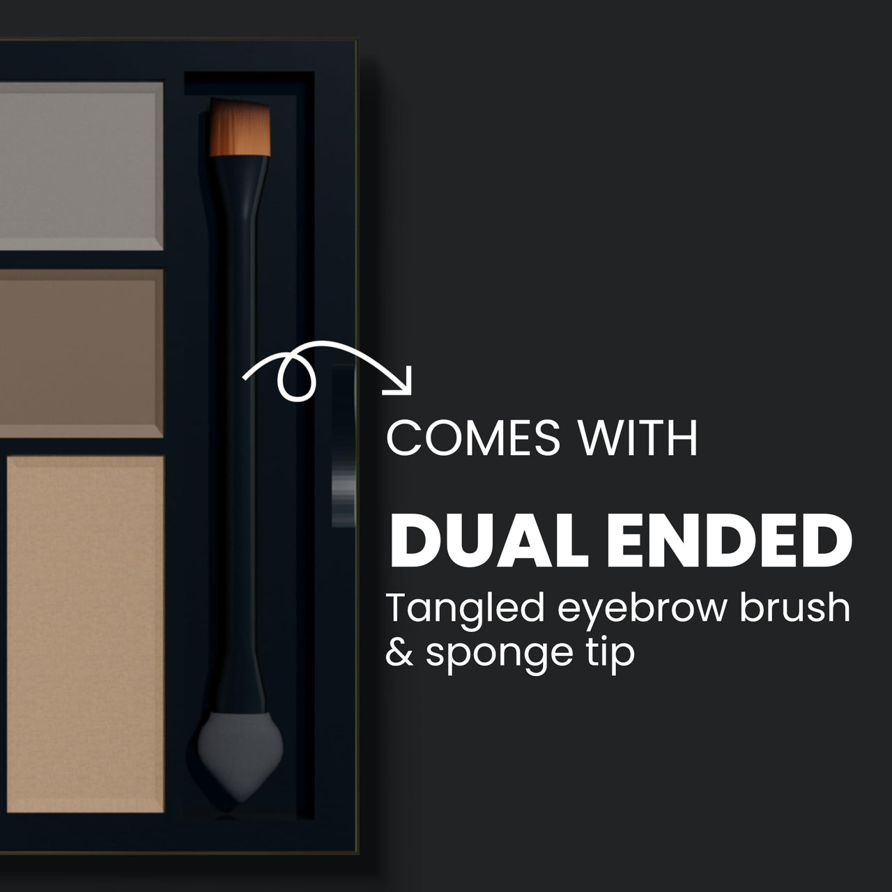 Seven Seas The Way Eye Want Eyebrow Palette | Travel Friendly | Easily Blendable | With Dual Ended Eyebrow Brush and Sponge (Shade-01, 11.5g)