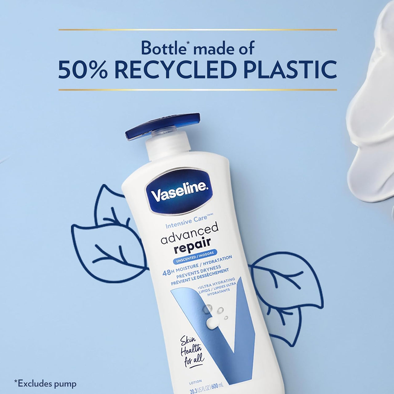 Vaseline Intensive Care Advanced Repair Lotion - Fragrance Free - 20.3 oz, 2 pk