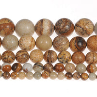 Natural Stone Beads 6mm Picture Jasper Gemstone Round Loose Beads Crystal Energy Stone Healing Power for Jewelry Making DIY,1 Strand 15