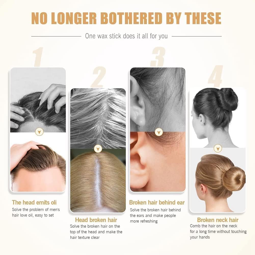 ZUMIE Hair Wax Stick, Flyaway Hair Stick Non-greasy Styling Wax Stick for Hair Finishing Slick Wax Stick Flyaway Edge Frizz Baby Hairs, Hair Pomade Stick for Professional Salon and Home Use (1 PCS)