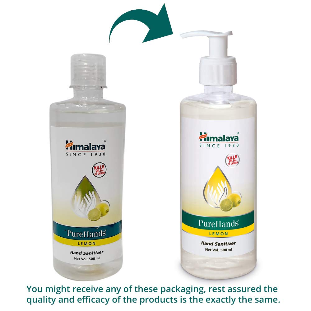 Himalaya Pure Hands | Hand Sanitizer - 500 ml (Lemon) (Packaging may vary)