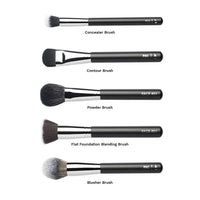 PAC Cosmetics Face Series (5 Brushes) Best Face Makeup Brushes For Foundation, Concealer, Blush, Bronzer, and Setting Powder Application and Blending