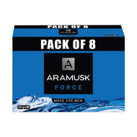 Aramusk Musk Soap, 125g(Pack of 8) & Aramusk Force Soap, 125g(Pack of 8)
