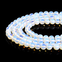 Natural Stone Beads 6mm Opal Gemstone Round Loose Beads Crystal Energy Stone Healing Power for Jewelry Making DIY,1 Strand 15
