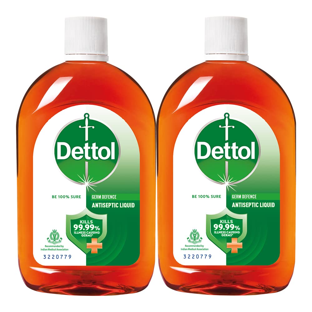 Dettol Antiseptic Disinfectant liquid for First aid, Surface Cleaning and Personal Hygiene & Liquid Handwash Refill - Original Germ Protection Hand Wash- 1500ml | Antibacterial Formula