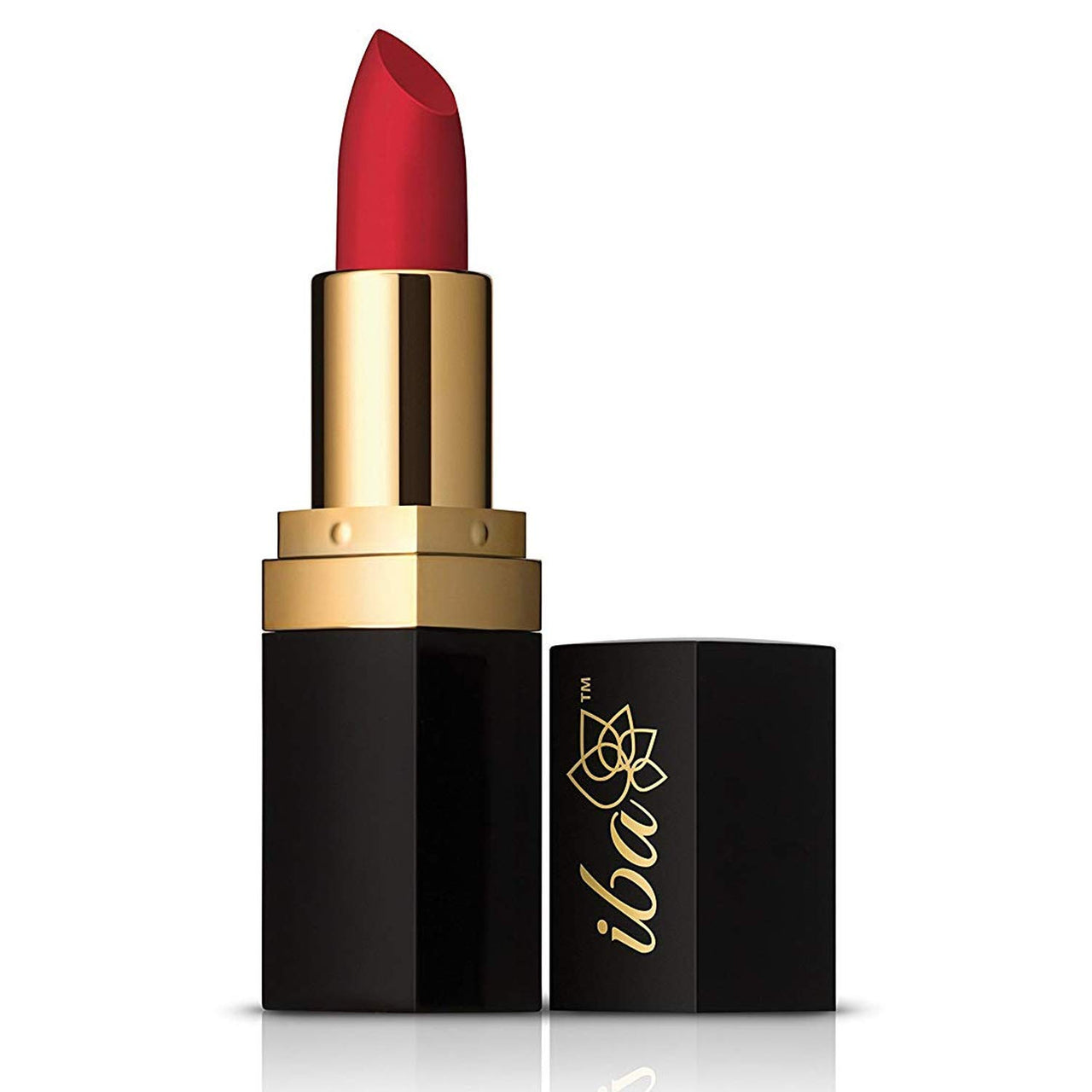 Iba Long Stay Matte Lipstick for Women- M07 Red Velvet, 4g | Creamy Matte Finish & Smooth Texture| Long-Lasting | Hydrated Lips | Enriched with Vitamin E| Intense Colour & Highly Pigmented | Lip Makeup