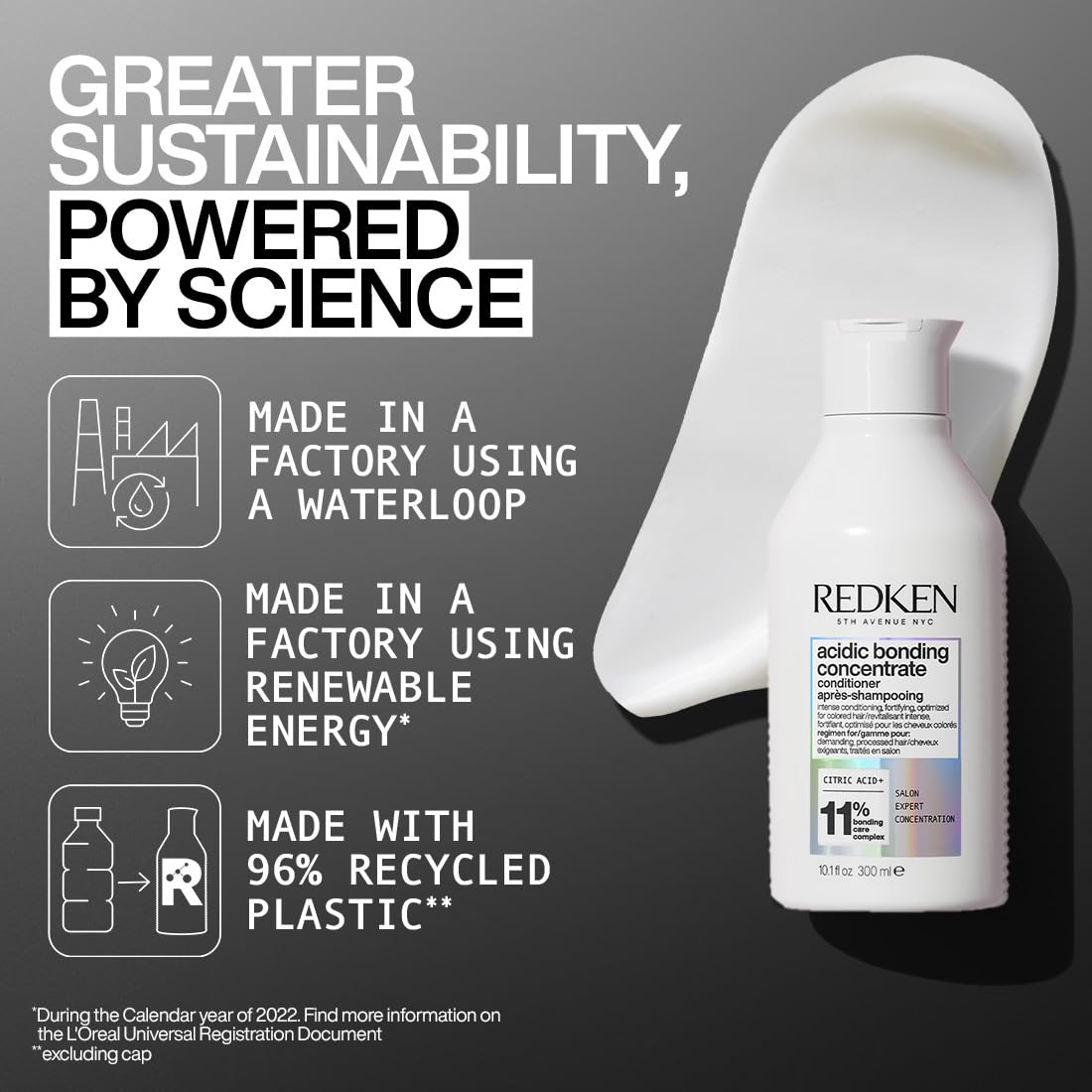 Redken Acidic Bonding Concentrate Conditioner With Citric Acid, 300 ml | Professional Bond Repair Conditioner For Dry, Damaged, Coloured and Frizzy Hair | For Men & Women