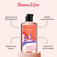 THE LOVE CO. Luxury Body Wash Shower Gel | Refreshing & Hydrating Formula | Unisex Bath & Body Wash for Men & Women | Vegan & Paraben Free | Vegan & Cruelty-Free (Miami Nights)