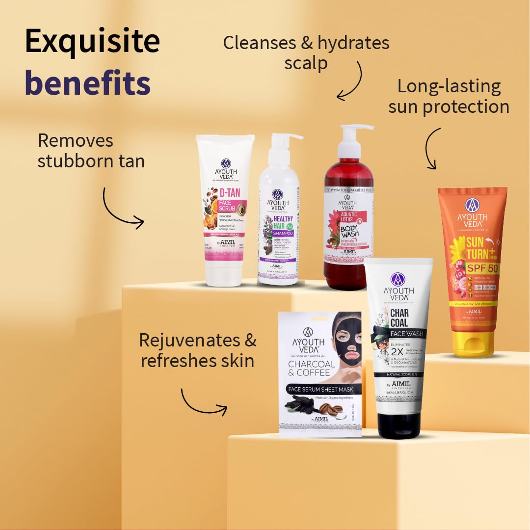 Ayouthveda Best Wishes Gift Hamper For Family & Friends | Luxury Combo Kit for All Occasions | Personal care Essential | Pack of 6 | New Year Special Gift