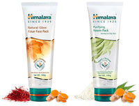 Himalaya Natural Glow Kesar Face Pack, 100g & Himalaya Purifying Neem Pack, 100g