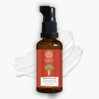 Forest Essentials Sun Fluid Sunscreen | SPF 50PA ++ | With Natural Zinc & Hyaluronic Acid | No White Cast, Lightweight | With Vitamin C | Protects from UVA/UVB Rays | for Oily, Dry, & Combination Skin