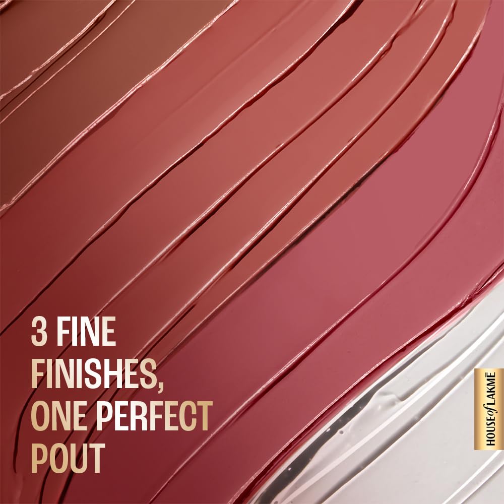 Lakmé Ultimate Glam 4 In 1 Matte Lip Stack, Nice Nudes 4Ml