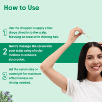 Aravi Organic Rosemary & Biotin Hair Growth Serum - For Hair Growth, Strengthens Hair, and Nourishes Scalp - 30 ml