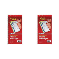 Adams Write 'N Stick Message Pad, 2-Part, Carbonless, Blue, 5-1/4