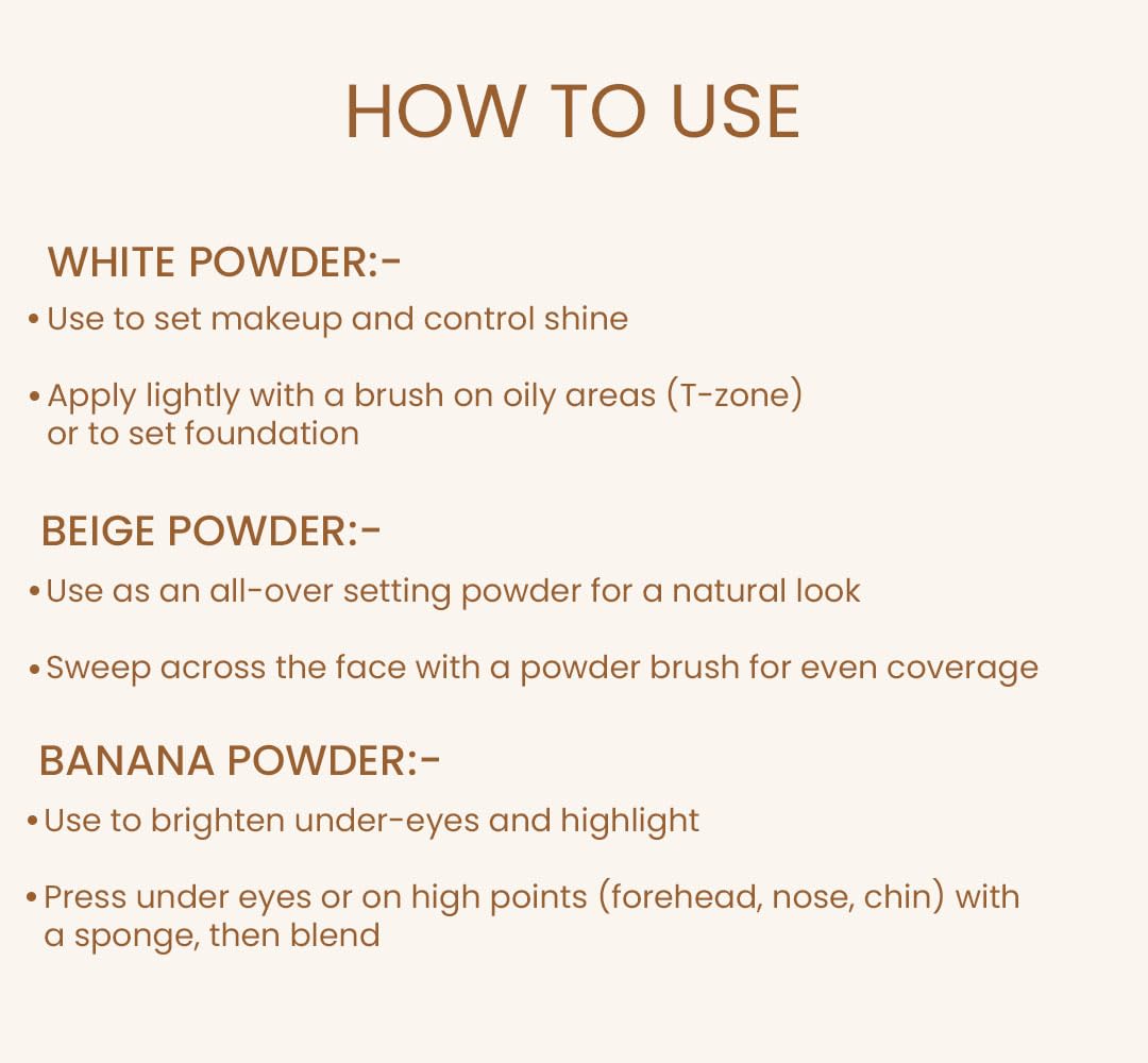 SHOPAAREL Flawless Fixing Powder Controls Shine, Mineral Based Formula (White (01))