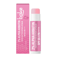 BAKE 2% Alpha Arbutin Tinted Butter Brightening Lip Balm SPF 55 PA++++ with Niacinamide, Lactic Acid | For Dark, Pigmented, Dry & Chapped Lips | Brightens Pigmented Lips | UVA/B Rays Sun Protection - 5g