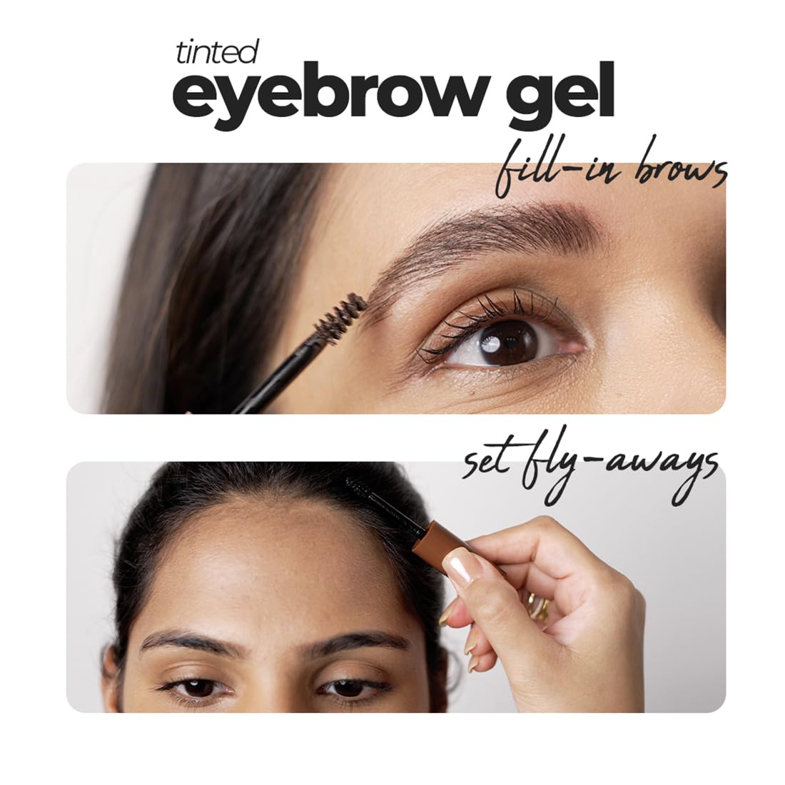 Ruby's Organics Tinted Eyebrow Gel with Castor Oil- Waterproof & Smudgeproof, Lifts, Shapes and Thickens Scanty Brows, Promotes Hair Growth, Natural & Non-Toxic, Face Makeup for Women - Ash (6ml)