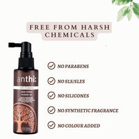 anthi: Anti-Hair Thinning Hair Spray, Hair Thickening And Volume Boosting, Stimulates Hair Growth, Plant-Origins Hair Spray, 60 Ml, 180 Grams