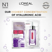 L'Oréal Paris Revitalift Serum Sheet Face Mask, Fresh Mix, With Hyaluronic Acid + Natural Algae, 33g