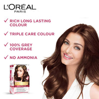L'OREAL PARIS Permanent Hair Colour, Excellence Crème, 4.25 Aishwarya'S Brown & Permanent Hair Colour, Excellence Crème, 3 Natural Darkest Brown