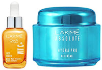 Lakmé Absolute Hydra Pro Gel Day Crème, 50g & Lakmé 9To5 Vitamin C+ Facial Serum with 98% Pure Vitamin C complex, for Healthy, glowing skin, 30ml