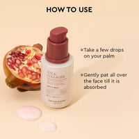 The Face Shop Pomegranate & Collagen Face Serum With 10% Marine Collagen & Hyaluronic Acid | Has Collagen to smooth wrinkles & Hyaluronic Acid for Intense Hydration |All in One Korean Face Serum, 30Ml