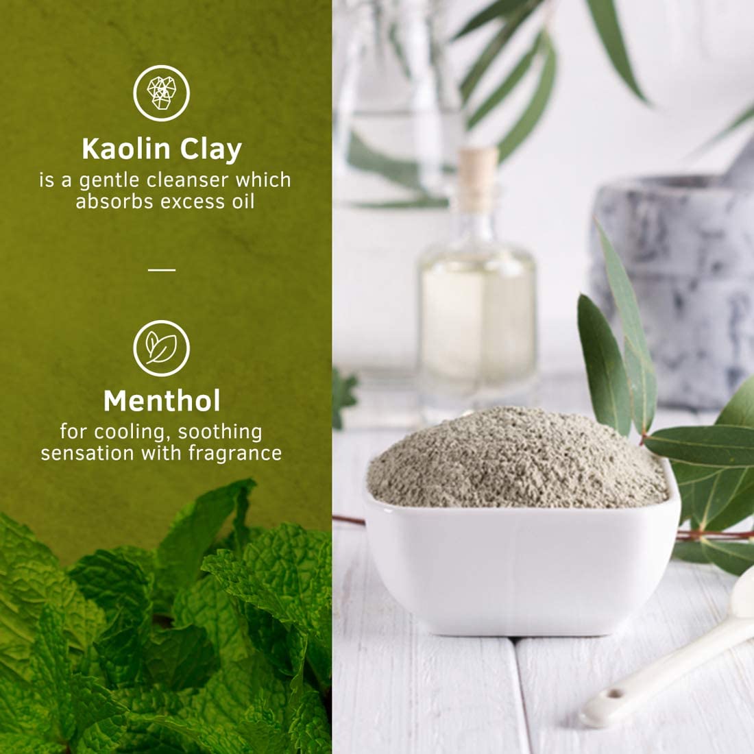 Ustraa Body Wash-Green Clay - 2 x 250 ml - Intense Oil Control - Removes Excess Oil, No post-shower Dryness, Intense Foaming without Sulphates (Set of 2)