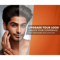 UrbanGabru Kozic Acid Dark Spot Remover Soap Bars with Vitamin C, Glycerine, Glutathione, Alpha Arbutin, Niacinamide | helps in skin lighten (Pack of 3) (75 g X 3)