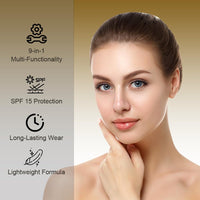 Lakyou Beauty 9in1 BB Cream | Waterproof | Very Light | Long Lasting | Long Lasting | 24hrs Hydration Even Skin Tone | SPF 15 | Shade-06(Pure Beige) | Pack Of 2