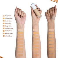 Mamaearth Glow Serum Medium Foundation Dewy With Vitamin C & Turmeric For 12-Hour Long Stay - 01 Ivory Glow - 30 Ml, Normal