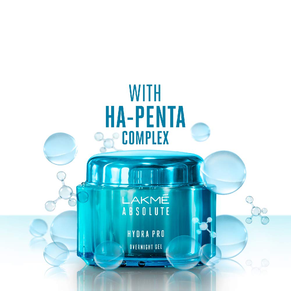 Lakmé Absolute Hydra Pro Overnight Gel, 50 g & Absolute Perfect Radiance Cream Skin Brightening Night Crème, 50g