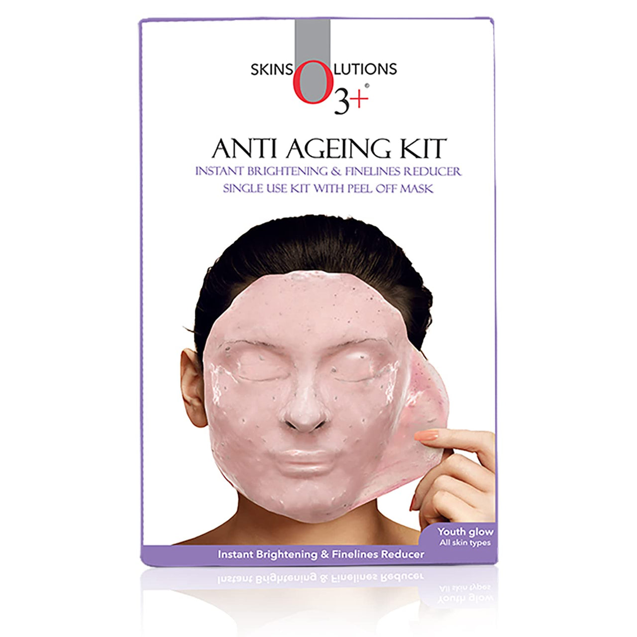 O3+ Anti Ageing Facial kit Brightening & Finelines Reducer With Peel off Mask 40gm+5ml