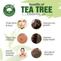 Old Tree Pure & Natural Tea Tree Essential Oil (15ml) - for Skin, Diffusers, Hair, Body, Acne, Nail care - Undiluted Essential Oil with Dropper for Aroma Therapy and Stress Relief