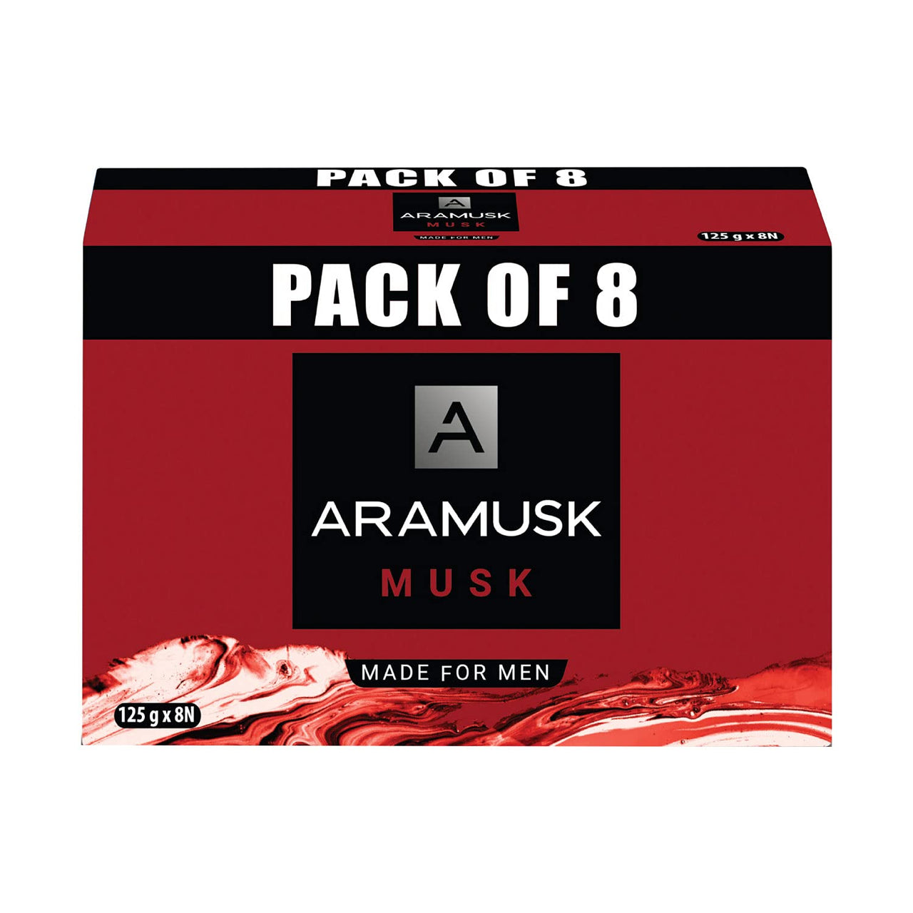Aramusk Musk Soap, 125g(Pack of 8) & Aramusk Force Soap, 125g(Pack of 8)