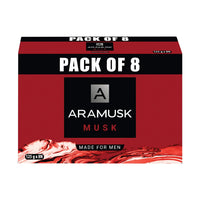Aramusk Musk Soap, 125g(Pack of 8) & Aramusk Force Soap, 125g(Pack of 8)