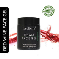 EcoBerry Red Wine Anti-Ageing Gel Moisturizer | Organic Certified, Vegan & Chemical-Free | Fights Acne, Boosts Elasticity, Soothes Skin | 100% Pure, Natural & Handmade | 50ml
