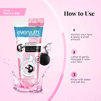 Everyuth Naturals Anti Pollution Pink Clay & Charcoal Face Wash 50g