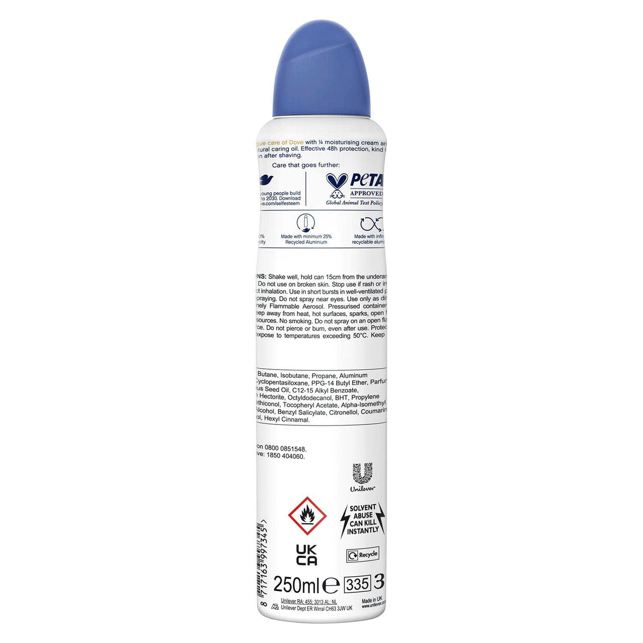 Dove For Women Anti-Perspirant Original Treadstone, 250ml | Long-Lasting Protection With A Gentle Touch