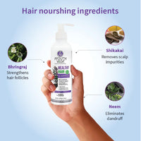 Ayouthveda Healthy Hair Shampoo 200ml With Bhringraj and Shikakai | Best Hair Shampoo for Women | Control Hair Breakage & Dandruff | Herbal Conditioner & Cleansers(Pack Of 1; 200ml)